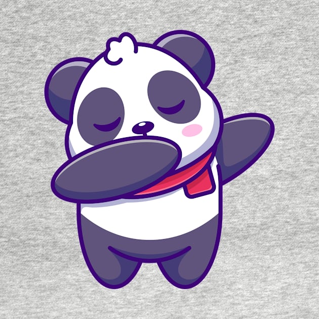 Cute baby panda dabbing cartoon by Wawadzgnstuff